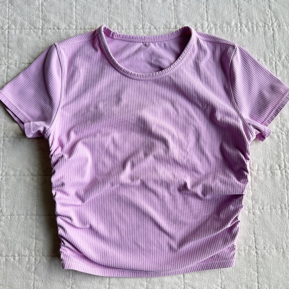 Lululemon All It Takes Ribbed Nulu T-Shirt, Vitapink, Size 6 - Picture 1 of 6